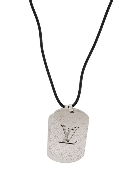 lv dog tag necklace